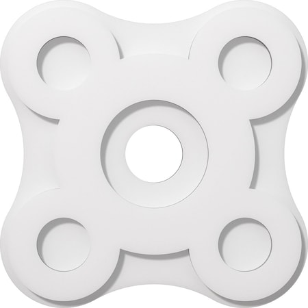 Ekena Millwork Luna Architectural Grade PVC Contemporary Ceiling Medallion, 16"OD x 3"ID x 5 1/2"C x 1"P CMP16LA-03000